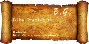 Bika Gracián névjegykártya